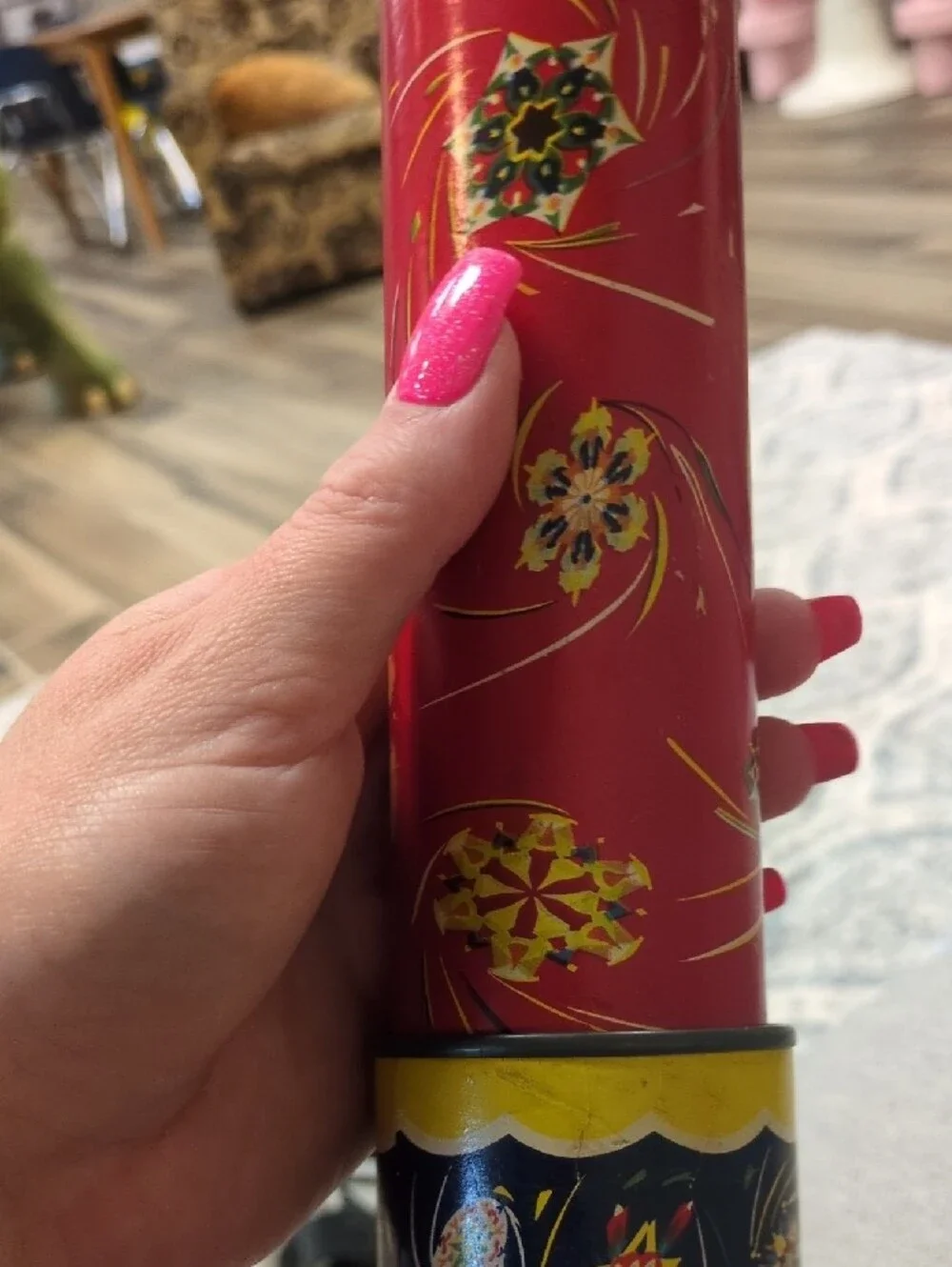 Steven Red and Navy Vintage Kaleidoscope Party Favor